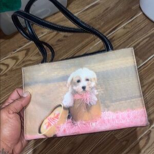 Cute Puppy Print Handbag